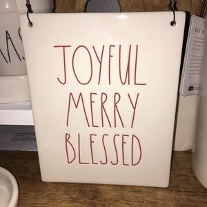 Rae Dunn Christmas sign red LL